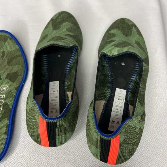 Rothy's The Loafer Women's Olive Green Camo Slip On Flats Shoes US Size 7.5 - Picture 9 of 9